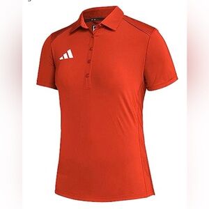 New adidas Classic Womens Training Polo Orange M Medium NWT
